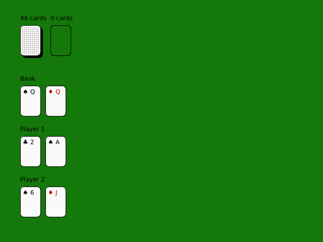 Blackjack ArrayLists screenshot