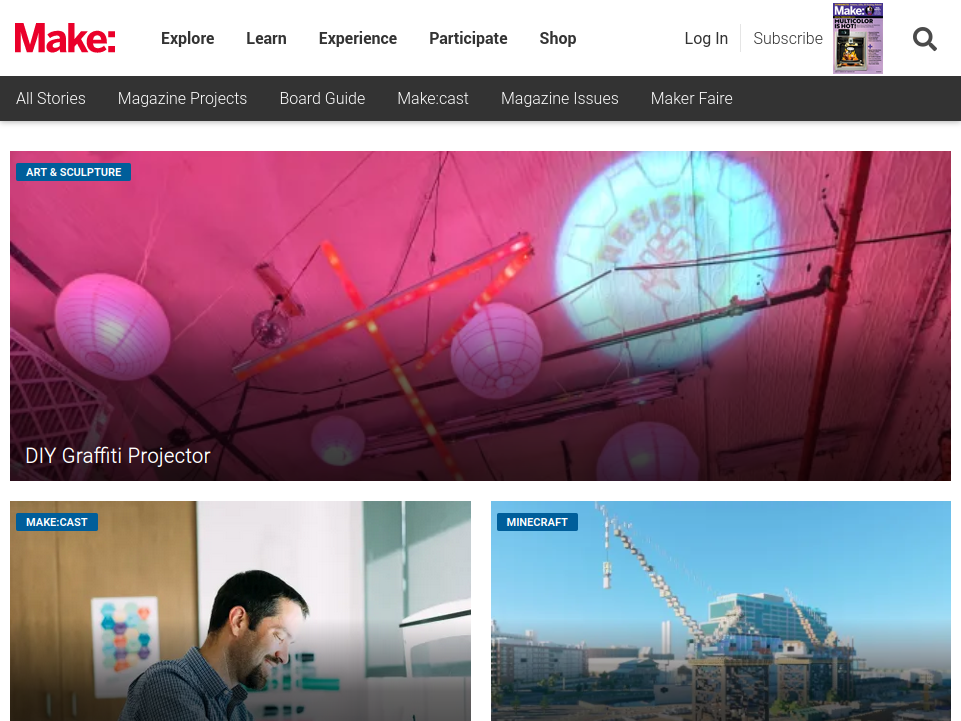 Make: magazine website screenshot