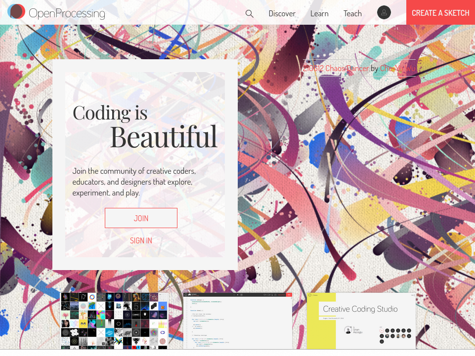 OpenProcessing website screenshot
